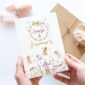 Personalisierte Geburtstag Einladungskarte Feenparty Feengarten Feen Fairy garden Fairy party 6-10 Stk.