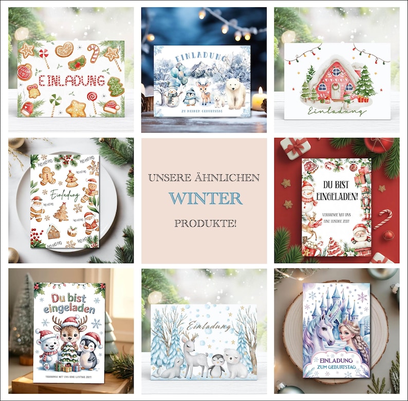 Invitation Christmas Party Christmas Party Invitation Gingerbread Invitation to Fill Out Winter Children's Birthday Party HO HO HO image 8