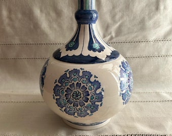 Ceramic Classic Turkish Patterned Vase, Ceramic Turkish Vase, Turkish Flower Vase, Turkish Vintage Vase Ceramic, Turkish Motifs Vase