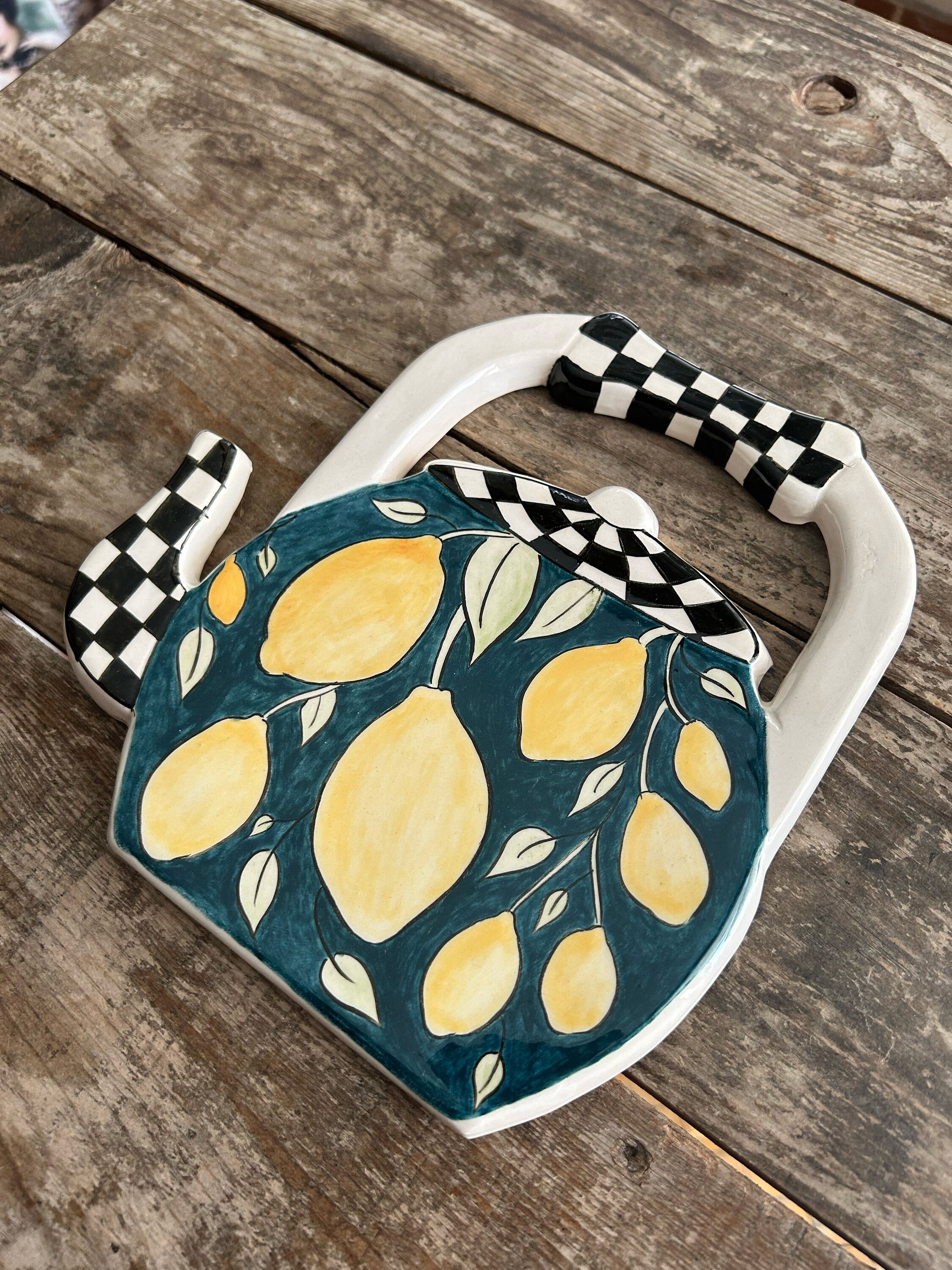 Ceramic Lemon Teapot Wall Decor, Ceramic Wall Decor, Ceramic Kitchen Decor, Teapot Wall Decor, Ceramic Home Gifts, Unique Gifts