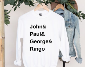 Beatles Sweatshirt, The Beatles Jumper, The Beatles Shirt, John Lennon, Paul McCartney, George Harrison, Ringo Starr, Beatles Sweater