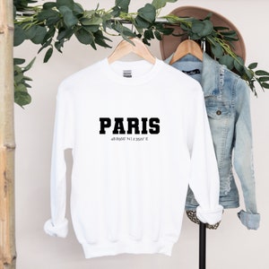 Paris Sweatshirt, Paris France, Paris Crewneck, Paris Gift, Paris Souvenir, Paris Shirt, Paris Lover Gift, Paris Sweatshirt Women, Paris Top