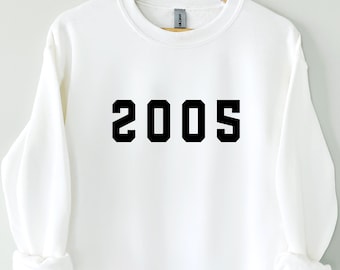 2005 スウェットシャツ | 21歳の誕生日プレゼント | レトロ 2005 トップス | 2005年生まれ スウェットシャツ | クラシック プルオーバー
