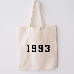 1993 Tote Bag, 31st Birthday Tote, Born in 1993, Vintage 1993 Tote, 1993 Bag, 1993 Tote, 1993 Birthday Gift, 1993 Cotton Bag, Est 1993, 1993