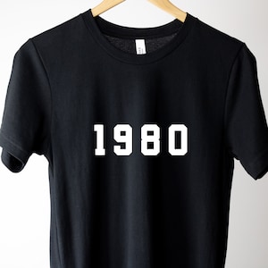 1980 T Shirt, 45th Birthday T Shirt, Born in 1980, 45th bday T Shirt, 1980 Birthday Shirt, 1980 Shirt, 1980 Birthday Gift, Est 1980, 1980
