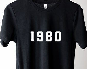 1980 T Shirt, 44. Geburtstag T Shirt, geboren 1980, 44. Geburtstag T Shirt, 1980 Geburtstag Shirt, 1980 Shirt, 1980 Geburtstagsgeschenk, Est 1980, 1980