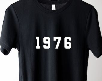 T-shirt 1976 | Cadeau 50e verjaardag | Retro top uit 1976 | T-shirt geboren in 1976 | Vintage verjaardagscadeau