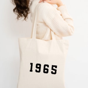 1965 Tote Bag, 59th Birthday Tote, Born in 1965, Vintage 1965 Tote, 1965 Bag, 1965 Tote, 1965 Birthday Gift, 1965 Cotton Bag, Est 1965, 1965
