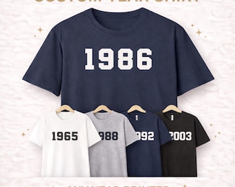 Custom Birth Year Shirt | Personalised Birthday Shirt | Any Year Vintage Tee | Retro Birthday Gift