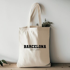 Barcelona Tote Bag, Barcelona Spain, Barcelona Gift, Barcelona Tote, Gift For Barcelona Lover, Barcelona Shopping Bag, Canvas Tote Bag