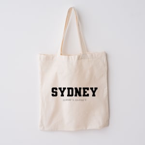 Sydney Tote Bag, Sydney Australia, Sydney Souvenir, Sydney Gift, Sydney Eco Tote, Australia Gift, Organic Cotton Bag, Sydney Tote, Book Bag