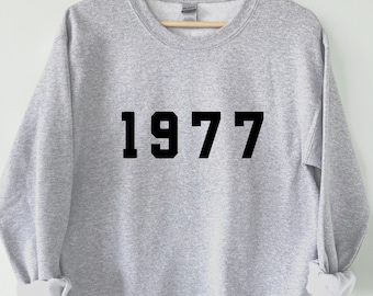 Bluza z 1977 r. | Prezent na 48. urodziny | Sweter vintage z 1977 r. | Sweter retro z lat 70. | Bluzka urodzinowa