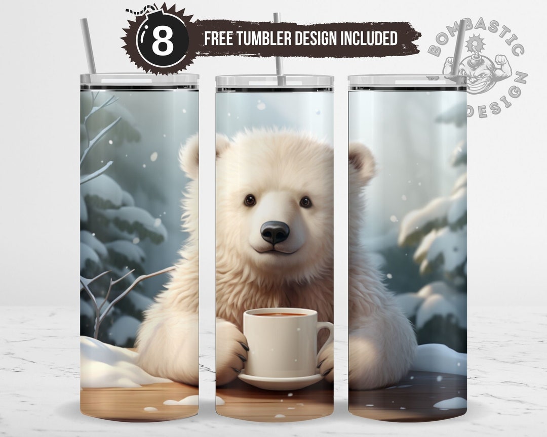 Cute Baby Polar Bear Tumbler Wrap Sublimation Design PNG - Etsy UK