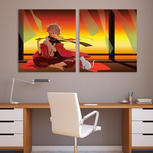 Anime wall art, trendy canvas wall art, anime poster, japanese painting, asian wall art, anime gifts