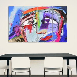 Graffiti pop wall art, modern street art canvas painting, whimsical art print, living room, bedroom, kitchen wall decor