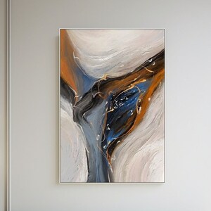 Abstract framed canvas print, large marble wall art, printable floater frame artwork, impression wall art, living room hanging wall decor