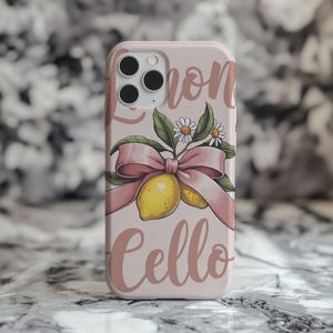 Pink Lemon Phone Case, Italian Limoncello Phone Case, Coquette iphone 16e 15 14 13 Case, iPhone, Samsung s25, Pixel 7 8 9, MagSafe Tough