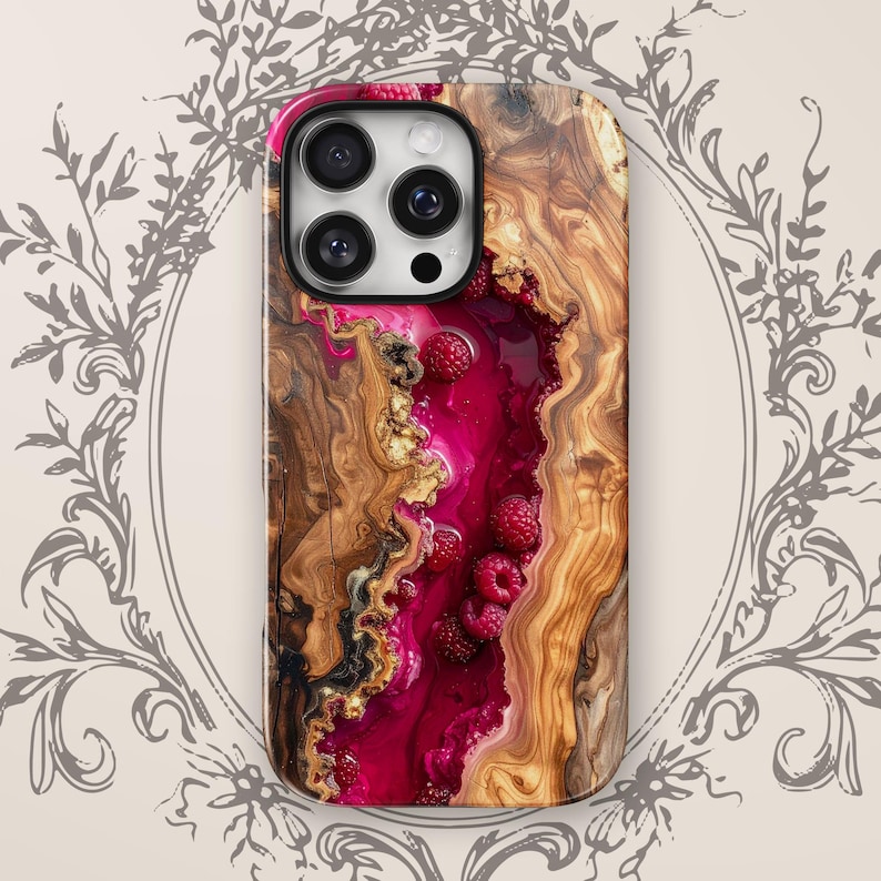 Raspberry Jam Phone Case, Pink Fruit Iphone, Galaxy, Pixel Cover - Etsy