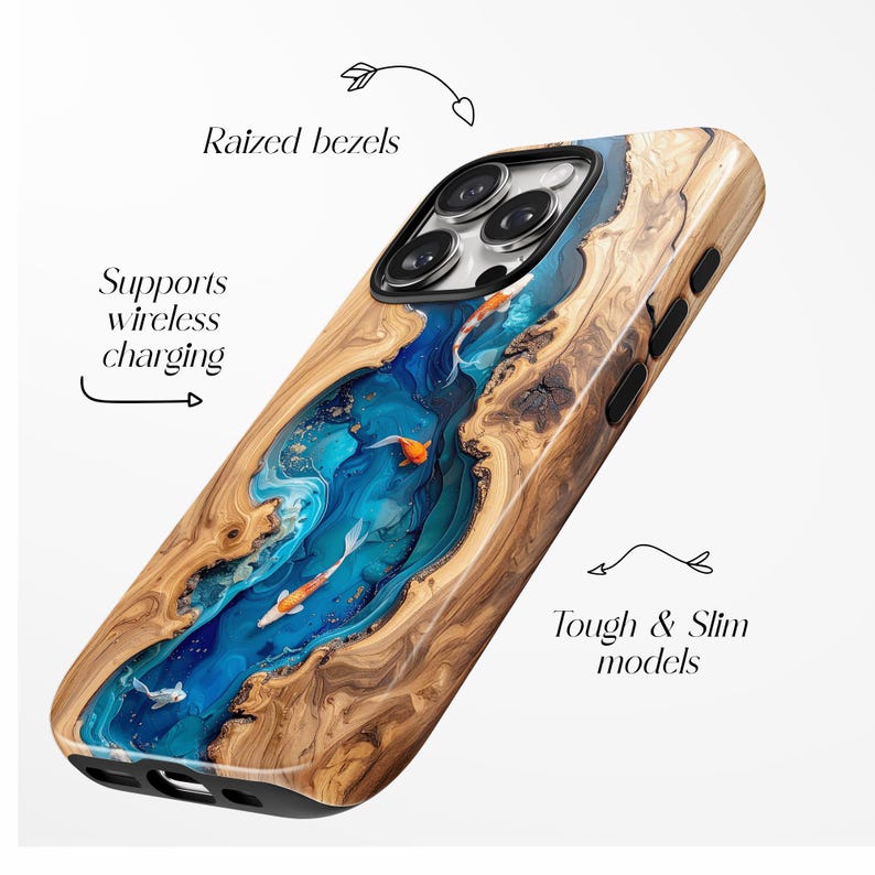 Koivissen telefoonhoesje nephouthars, blauwe epoxy iPhone MagSafe-hoesje 17 16 15 14 13 12 11 Air Pro Max afbeelding 3