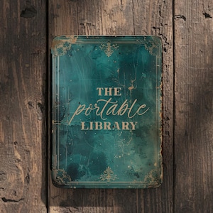 Antique Teal Book Kindle Case with Hand Strap (Paperwhite 12th Gen/Colorsoft)