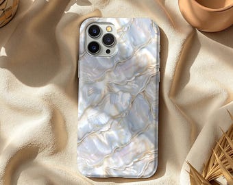 Mother of Pearl iPhone Case, Elegant Phone Cover