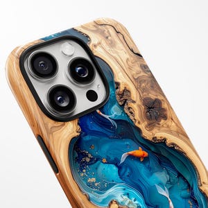 Koivissen telefoonhoesje nephouthars, blauwe epoxy iPhone MagSafe-hoesje 17 16 15 14 13 12 11 Air Pro Max afbeelding 5
