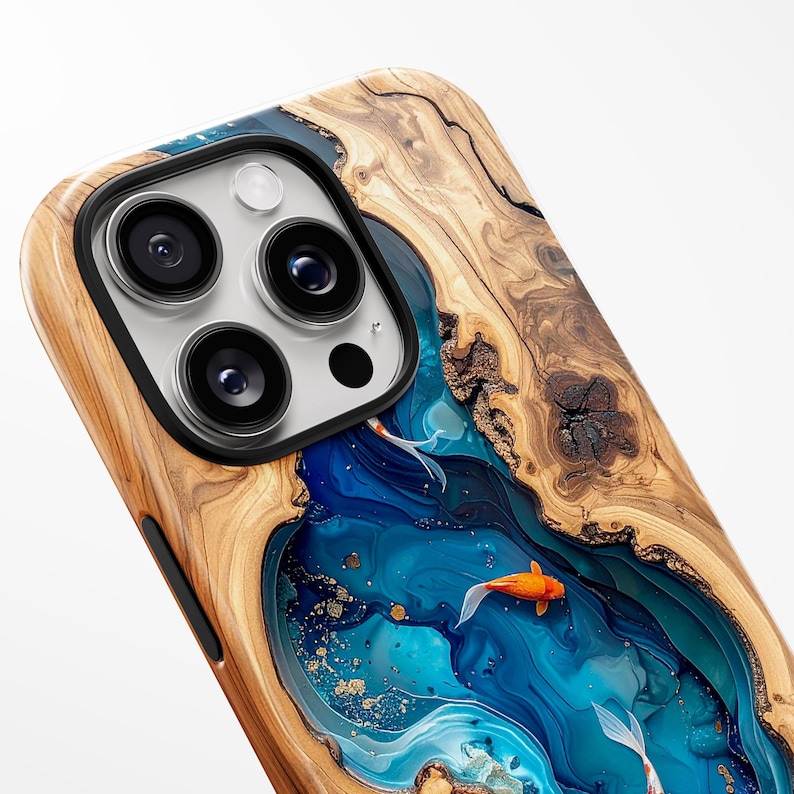 Koivissen telefoonhoesje nephouthars, blauwe epoxy iPhone MagSafe-hoesje 17 16 15 14 13 12 11 Air Pro Max afbeelding 5