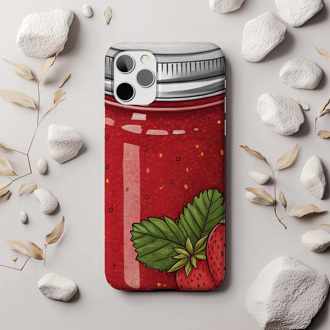Strawberry Jam Phone Case, Whimsical Foodie Design, iPhone Galaxy Pixel ...
