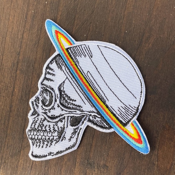 Saturn Ring Skull Iron on Patch | Venus Mars Astrology Patches for Clothes | Aesthetic DYI Colorful Rainbow | Planets Earth Space & Stars