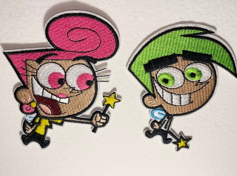 Fairly Odd Parents Cosmo and Wanda Patch Iron on Adorable Etsy