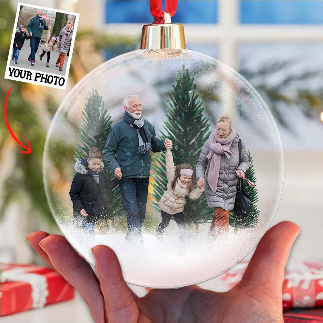Personalized Photo Christmas Ball Ornaments 