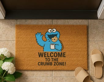 Funny Cookie Monster Doormat: Whimsical Welcome Mat for Cookie Lovers