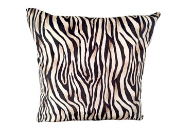 DILEK || Zebra Velvet Pillow Cover, Decorative Farmhouse Pillow Cover, Luxury Velvet Pillow, Pillow Cover 20x20, Pillow 18' 22', Home Decor