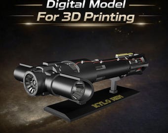 Lichtzwaard van Kylo Ren - 3D-model voor 3D-printen - STL OBJ STEP-indelingen