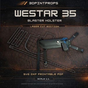 Westar 35 Blaster Holster Pattern — pdf, svg, dxf Digital Files