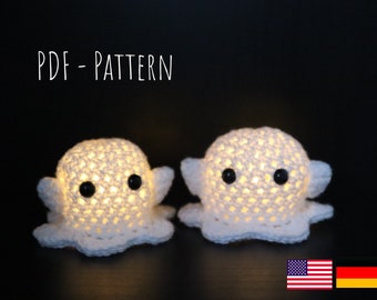 Ghost - LED Tea Light - Crochet Pattern - PDF Download (English/German)