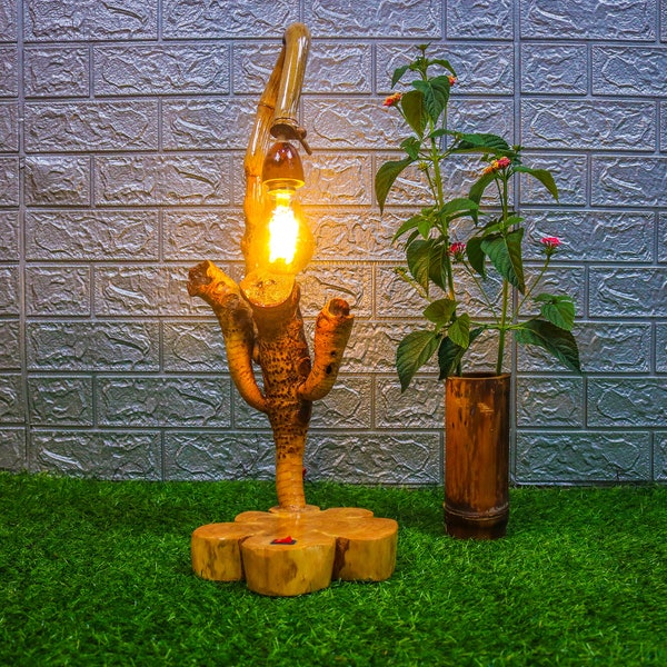 Bamboo Table Light, Bamboo Table Lamp, Handmade Desk Lamp, Bedroom Night Light