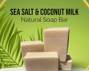 Sea Salt Coconut Milk Soap: Handmade Shea Butter Soap Bar (5oz)