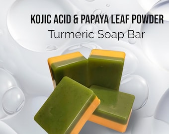 Kojic Turmeric Papaya Handmade Soap| Natural Skincare Complexion Bar