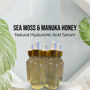 MOISTURIZING|| Hyaluronic Acid Facial Serum with Sea Moss Water & Manuka Honey|| HANDMADE