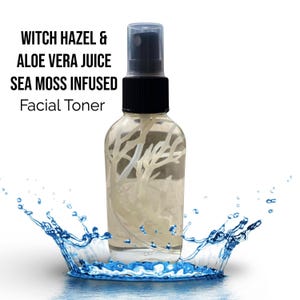Handmade Witch Hazel & Aloe Vera Juice Infused with Sea Moss Natural Facial Toner