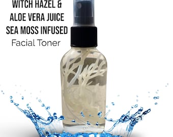 Handmade Witch Hazel & Aloe Vera Juice Infused with Sea Moss Natural Facial Toner