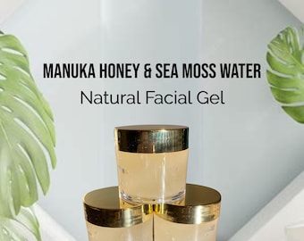 Manuka Honey & Sea Moss Facial Gel|| Naturally Unscented|| Handmade and Oil Free