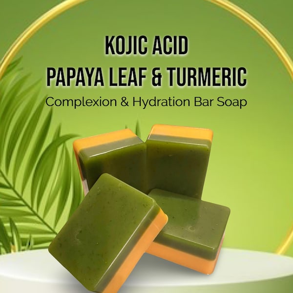 Savon artisanal au curcuma à l'acide kojique : barre de teint (5 oz)