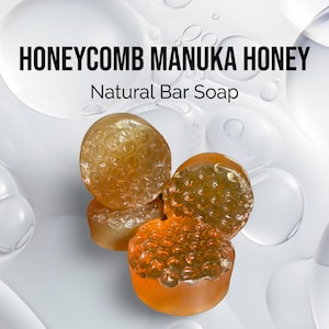 MANUKA HONEY SOAP|| Customizable Natural Glycerin Bar Soap for men women and children|| 4oz