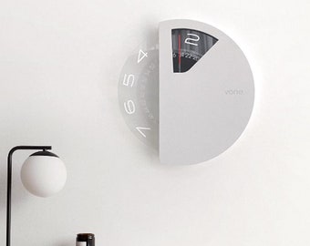 Reloj de pared semicircular único: diseño moderno y dinámico