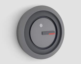Gray Modern Unique Contemporary Wall Clock