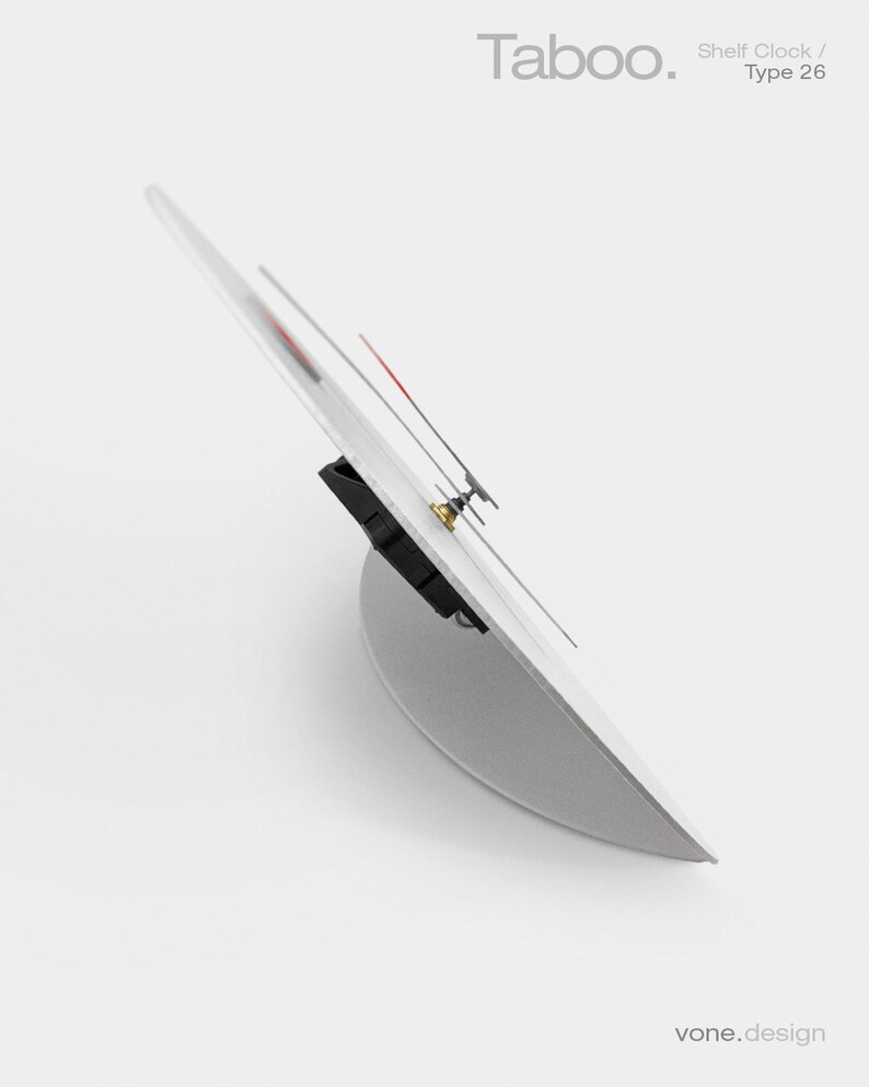 Minimalist Modern Shelf Clock, Simple and Unique Design, Metal Fold ...