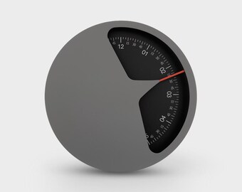 Reloj de escritorio deportivo, hecho a mano, color gris oscuro