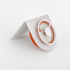 Folded-style White and Terracotta Desk Clock – Modern Handcrafted ...
